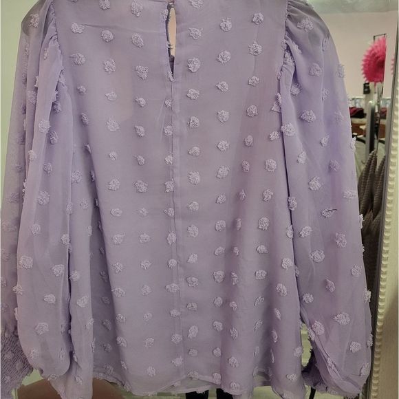Round Neck Lavender Blouse - Picture 5 of 6
